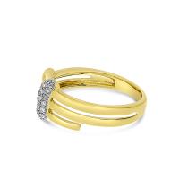 14K Yellow Gold Diamond Wrap Ring