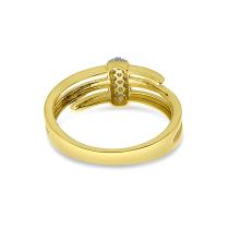 14K Yellow Gold Diamond Wrap Ring