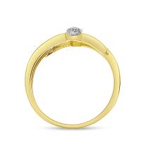 14K Yellow Gold Diamond Wrap Ring
