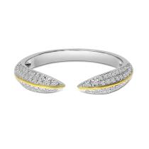 14K Two-Tone Gold Pave Diamond Ring