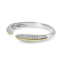 14K Two-Tone Gold Pave Diamond Ring