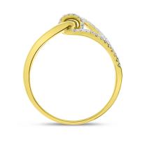 14K Yellow Gold Diamond Twist Ring