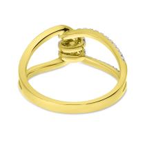 14K Yellow Gold Diamond Twist Ring