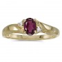 10k Yellow Gold Oval Rhodolite Garnet And Diamond Ring