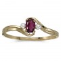 10k Yellow Gold Oval Rhodolite Garnet And Diamond Ring