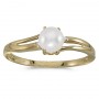 14k Yellow Gold Pearl And Diamond Ring