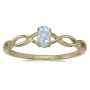 10k Yellow Gold Oval Aquamarine Ring