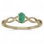 10k Yellow Gold Oval Emerald Ring