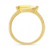 14K Yellow Gold Pear Citrine and Diamond East West Semi Precious Ring