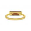 14K Yellow Gold Baguette Garnet and Diamond East West Semi Precious Ring