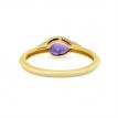 14K Yellow Gold Pear Amethyst East West Semi Precious Ring