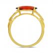 14K Yellow Gold East West Marquise Garnet and Diamond Semi Precious Ring