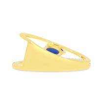 14K Yellow Gold Pear Sapphire and Diamond Precious Ring