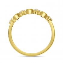 14K Yellow Gold Precious Ruby and Diamond Band