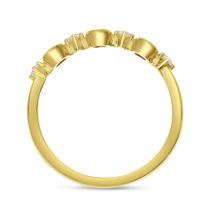 14K Yellow Gold Precious Ruby and Diamond Band