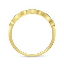 14K Yellow Gold Opal and Diamond Band