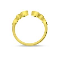 14K Yellow Gold Pear Sapphire and Diamond Precious Band