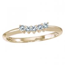 14k Yellow Gold 0.15 Ct Diamond Wrap Band