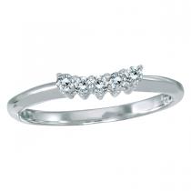 14k White Gold 0.15 Ct Diamond Wrap Band