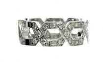 14K White Gold ^X^ .70 Ct Diamond Ring Band