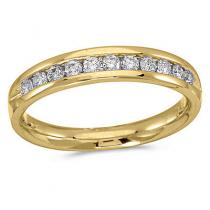 14K Yellow Gold .50 Ct Channel Diamond Gents Band