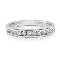 14K White Gold .50 Ct Channel Diamond Gents Band