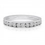 14K White Gold 1 Ct Channel Diamond Gents Band