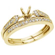 14K Yellow Gold Bridal Ring Set