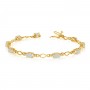 10K Yellow Gold Oval Opal and Diamond Bracelet