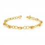 10K Yellow Gold Oval Citrine and Diamond Bracelet