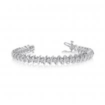 14K White Gold Diamond Bracelet