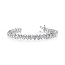 14K White Gold Diamond Bracelet