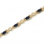 14K Yellow Gold Oval Sapphire Bracelet