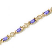 14K Yellow Gold Oval Tanzanite Bracelet