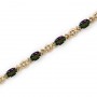 10K Yellow Gold Oval Mystic Topaz and Diamond Bracelet