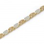 14K Yellow Gold Oval Opal and Diamond Bracelet