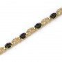 14K Yellow Gold Oval Mystic Topaz and Diamond Bracelet