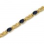 14K Yellow Gold Oval Sapphire Bracelet