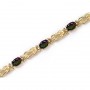 14K Yellow Gold Oval Mystic Topaz Bracelet