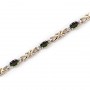 14K Yellow Gold Oval Mystic Topaz and Diamond Bracelet