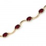10K Yellow Gold Oval Garnet Bracelet