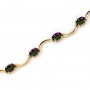 14K Yellow Gold Oval Mystic Topaz Bracelet