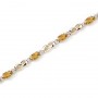 14K Yellow Gold Oval Citrine and Diamond Bracelet