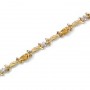 14K Yellow Gold Oval Citrine and Diamond Bracelet