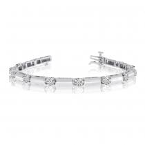 14K White Gold Diamond Bracelet