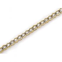 14K Yellow Gold Diamond Backset Bracelet