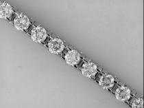 14K White Gold Diamond Bracelet