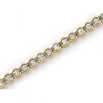 14K Yellow Gold Diamond Channel Bracelet