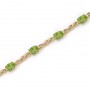 14K Yellow Gold Oval Peridot Bracelet