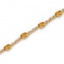 14K Yellow Gold Oval Citrine Bracelet